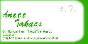 anett takacs business card